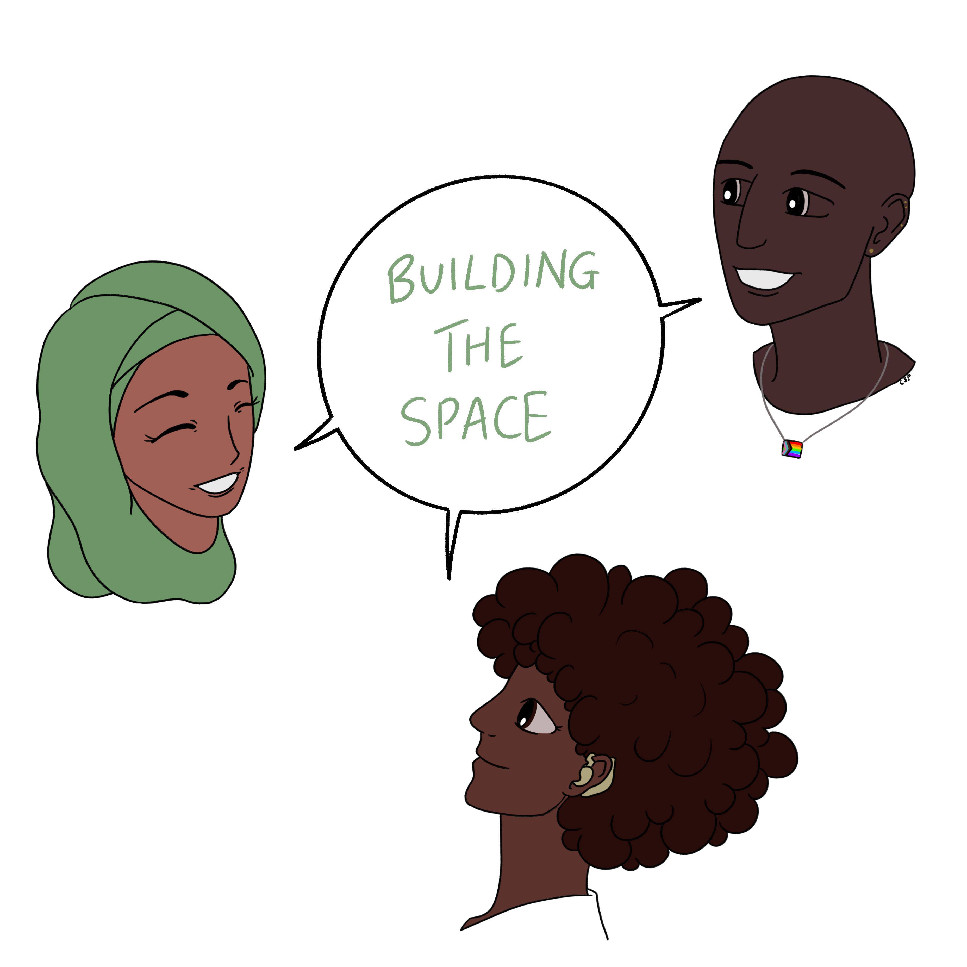Description: Two racialised people discuss suicide prevention