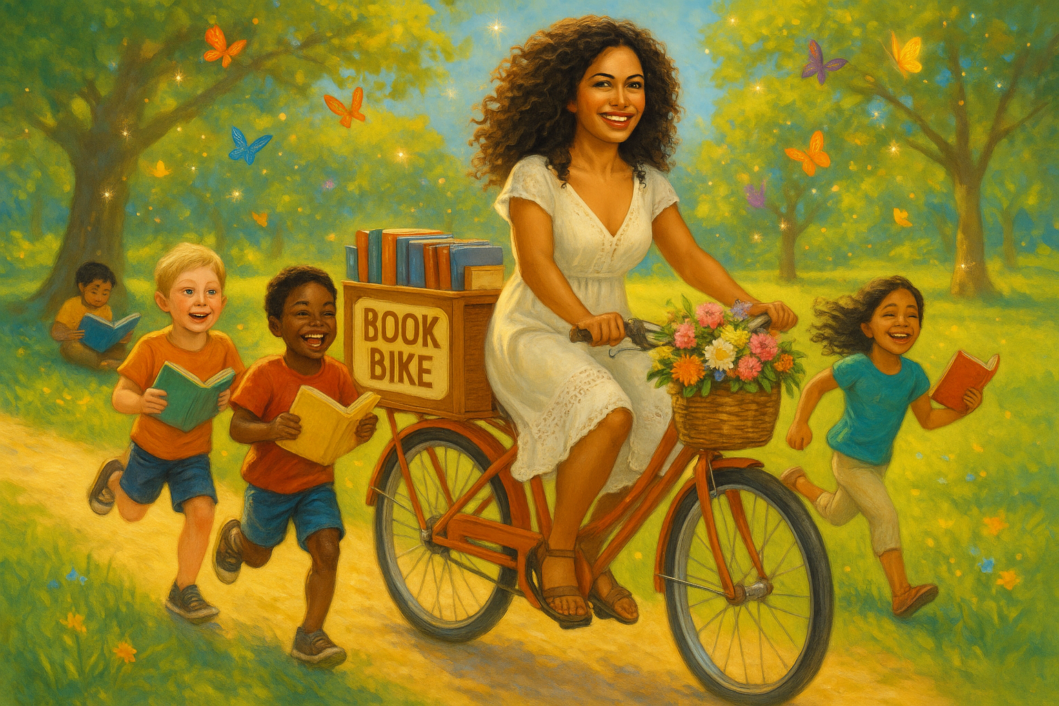 The Book Bike brings free books, games, and stories to Hexthorpe, creating joyful spaces for families to read, play, and connect.