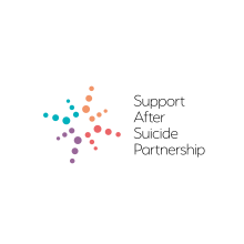 Logo for Support After Suicide Partnership - multicoloured circles arranged in a star pattern