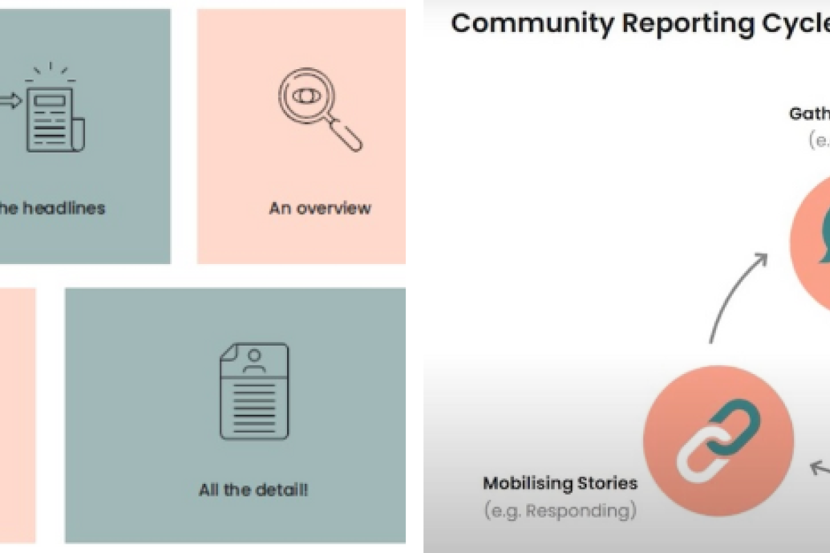 Graphic visualisation of Community Reporting method